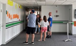 Teachers gather around standards to identify alignments