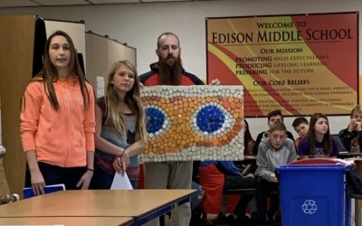 Students show art piece